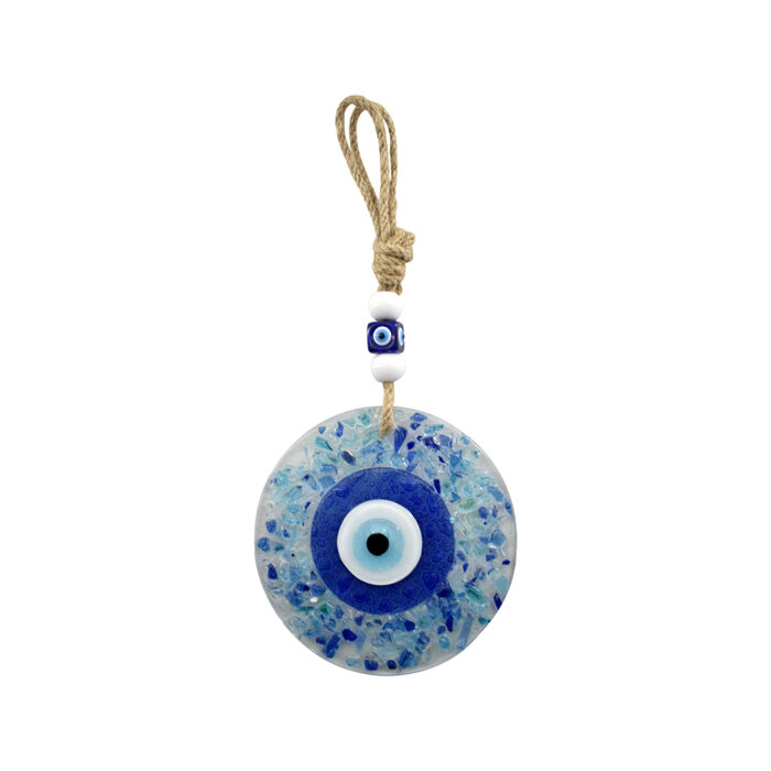 Φυσητό Κρεμαστό Μάτι με Μπλε Πετραδάκια - Image 2