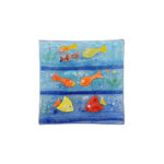 Φυσητό Τετράγωνο Πιάτο Γυαλιού με Θαλασσινά & Καλοκαιρινά Μοτίβα - Image 8