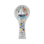 Κουτάλα από Φυσητό Γυαλί με Χρωματιστά Πετραδάκια