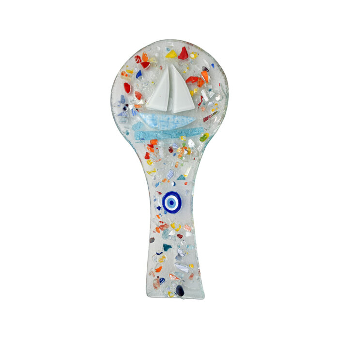 Κουτάλα από Φυσητό Γυαλί με Χρωματιστά Πετραδάκια - Image 3