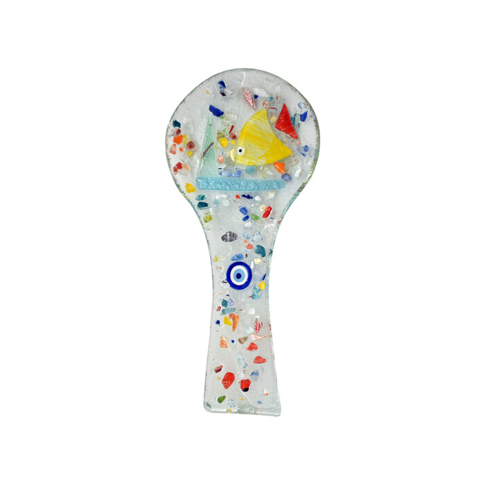 Κουτάλα από Φυσητό Γυαλί με Χρωματιστά Πετραδάκια - Image 5