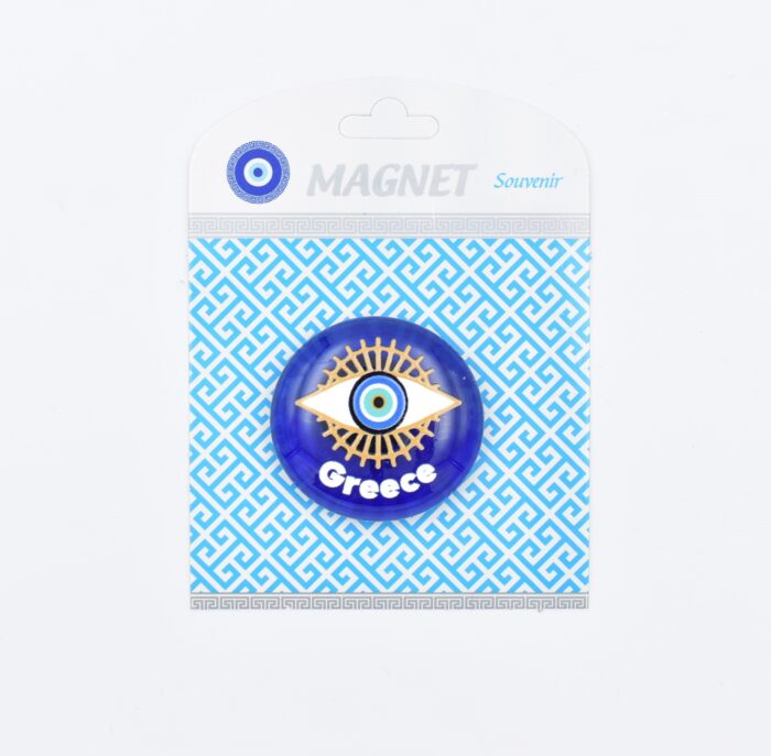 Μαγνήτης  Μπλε Γυαλί Στρογγυλός Μάτι Greece - Image 2