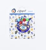 Μαγνήτης  Μπλε Γυαλί Στρογγυλός Μάτι Με Χάντρες - Image 11