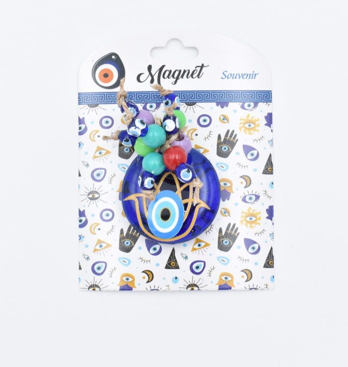 Μαγνήτης  Μπλε Γυαλί Στρογγυλός Μάτι Με Χάντρες - Image 14