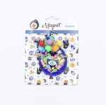 Μαγνήτης  Μπλε Γυαλί Στρογγυλός Μάτι Με Χάντρες - Image 3