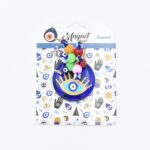 Μαγνήτης  Μπλε Γυαλί Στρογγυλός Μάτι Με Χάντρες