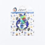 Μαγνήτης  Μπλε Γυαλί Στρογγυλός Μάτι Με Χάντρες - Image 8