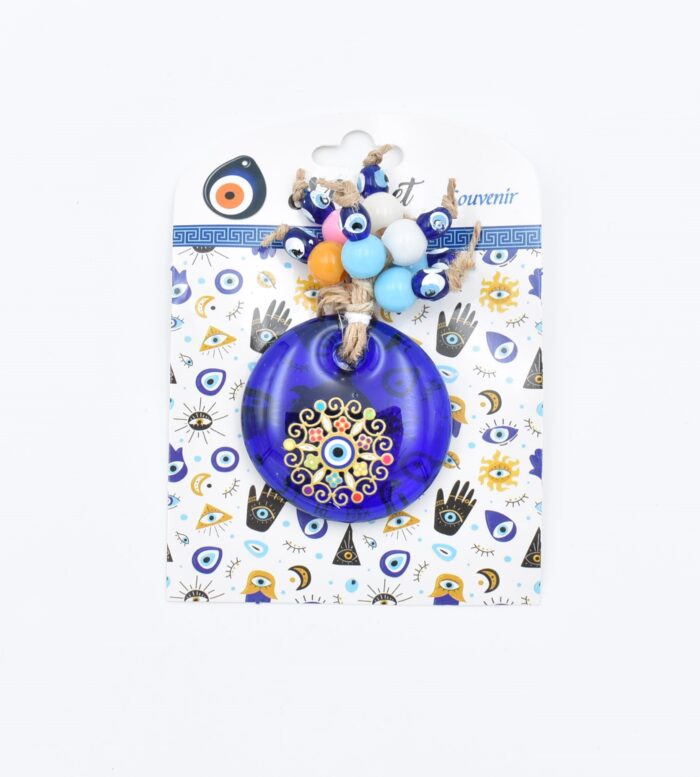 Μαγνήτης  Μπλε Γυαλί Στρογγυλός Μάτι Με Χάντρες - Image 9