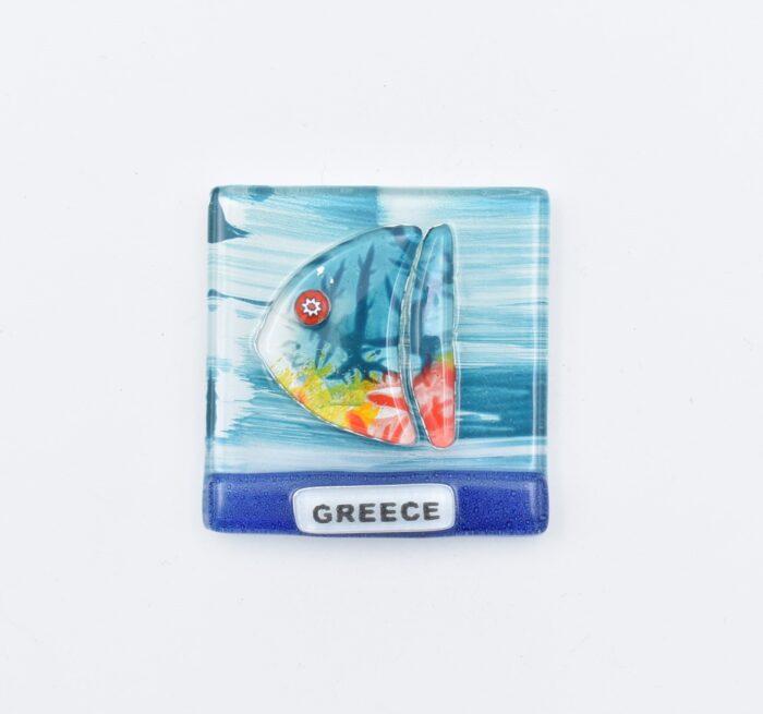 Μαγνήτης Τετράγωνος Greece  Φυσητό Γυαλί - Image 18