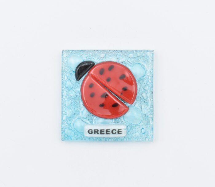 Μαγνήτης Τετράγωνος Greece  Φυσητό Γυαλί - Image 3