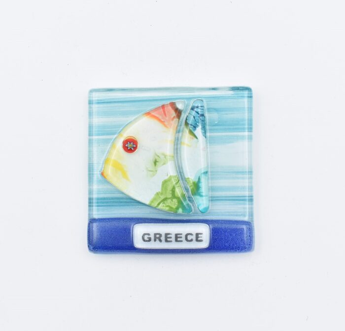 Μαγνήτης Τετράγωνος Greece  Φυσητό Γυαλί - Image 26