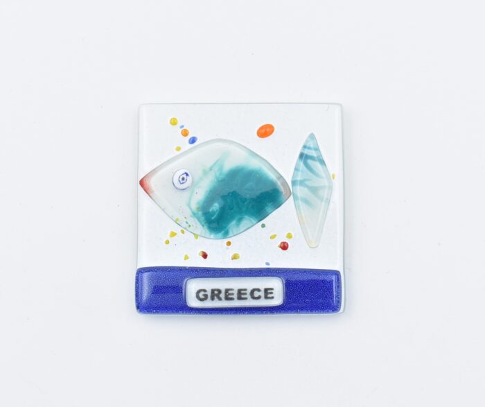 Μαγνήτης Τετράγωνος Greece  Φυσητό Γυαλί - Image 5