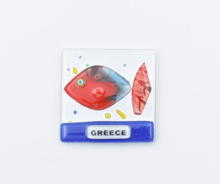 Μαγνήτης Τετράγωνος Greece  Φυσητό Γυαλί - Image 8