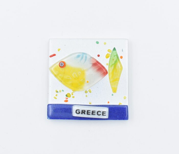 Μαγνήτης Τετράγωνος Greece  Φυσητό Γυαλί - Image 9