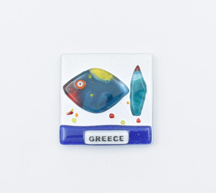 Μαγνήτης Τετράγωνος Greece  Φυσητό Γυαλί - Image 10