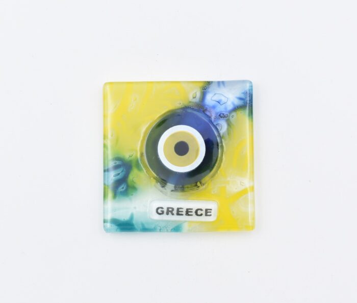 Μαγνήτης Τετράγωνος  Μάτι Greece Φυσητό Γυαλί - Image 6