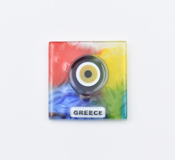 Μαγνήτης Τετράγωνος  Μάτι Greece Φυσητό Γυαλί - Image 7