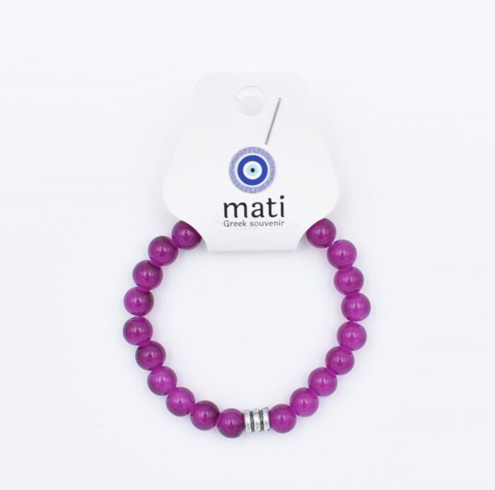 Βραχιόλι χάντρα γυναικείο με λαμπερή χάντρα - Image 5