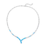 ΚΟΛΙΕ  925 Rhodium blue opal