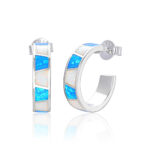 ΣΚΟΥΛΑΡΙΚΙΑ 925 Rhodium blue opal