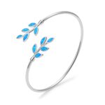 ΒΡΑΧΙΟΛΙΑ  925 Rhodium blue opal