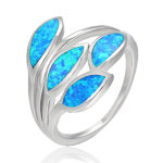 ΔΑΧΤΥΛΙΔΙ 925 Rhodium blue opal