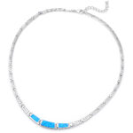 ΚΟΛΙΕ  925 Rhodium blue opal