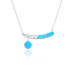 ΚΟΛΙΕ  925 Rhodium blue opal