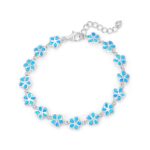 ΒΡΑΧΙΟΛΙΑ  925 Rhodium blue opal