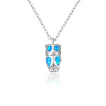 ΚΟΛΙΕ  925 Rhodium blue opal