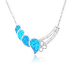 ΚΟΛΙΕ  925 Rhodium blue opal