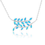 ΚΟΛΙΕ  925 Rhodium blue opal