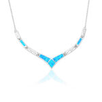 ΚΟΛΙΕ  925 Rhodium blue opal