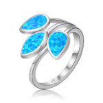 ΔΑΧΤΥΛΙΔΙ 925 Rhodium blue opal