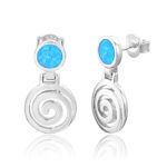 ΣΚΟΥΛΑΡΙΚΙΑ 925 Rhodium blue opal