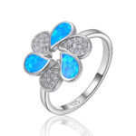 ΔΑΧΤΥΛΙΔΙ 925 Rhodium blue opal