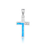 ΜΕΝΤΑΓΙΟΝ 925 Rhodium blue opal white cirzon