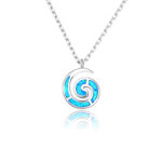 ΚΟΛΙΕ  925 Rhodium blue opal