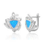 ΣΚΟΥΛΑΡΙΚΙΑ 925 Rhodium blue opal white zircon