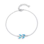 ΒΡΑΧΙΟΛΙΑ  925 Rhodium blue opal