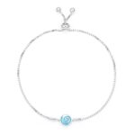 ΒΡΑΧΙΟΛΙΑ  925 Rhodium blue opal