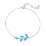 ΒΡΑΧΙΟΛΙΑ  925 Rhodium blue opal