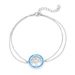 ΒΡΑΧΙΟΛΙΑ  925 Rhodium blue opal