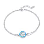 ΒΡΑΧΙΟΛΙΑ  925 Rhodium blue opal