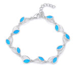 ΚΟΛΙΕ  925 Rhodium blue opal