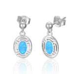 ΣΚΟΥΛΑΡΙΚΙΑ 925 Rhodium blue opal