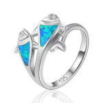 ΔΑΧΤΥΛΙΔΙ 925 Rhodium blue opal