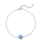 ΒΡΑΧΙΟΛΙΑ  925 Rhodium blue opal