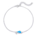 ΒΡΑΧΙΟΛΙΑ  925 Rhodium blue opal