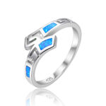 ΔΑΧΤΥΛΙΔΙ 925 Rhodium blue opal